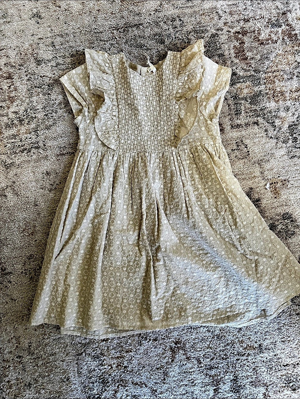 Noralee Floral Mini Dress in Cream Girls Size 8